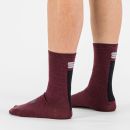 Sportful WOOL W 16 ponožky vínové/čierne
