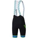 Karpos VERVE Cyklo kraťasy s trakmi čierne/zelené fluo