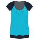Karpos Cengia Dámske Tričko tyrkysové/tmavomodré