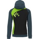 Karpos PRAMPER mikina flíska čierna/bridlicová/limetková