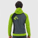 Karpos PRAMPER Zip mikina bridlicová/limetková/čierna