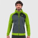 Karpos PRAMPER Zip mikina bridlicová/limetková/čierna