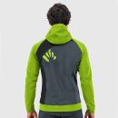 Karpos PRAMPER Zip mikina bridlicová/limetková/čierna