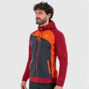 Karpos PRAMPER Zip mikina čierna/červená/grenadína