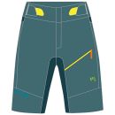 Karpos Val Viola Kraťasy modrozelené/žlté fluo