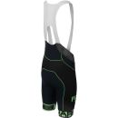 Karpos VERVE EVO kraťasy s trakmi tmavosivé/čierne/zelené fluo