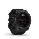 Garmin fenix 7X Sapphire Solar, Black DLC Titanium, Black Band