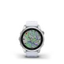 Garmin fenix 7S, Silver Stainless Steel, Whitestone Band