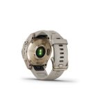 Garmin fenix 7S Sapphire Solar, Cream Gold Titanium, Light Sand Band