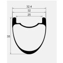 ráfik PB-R35 Carbon wide