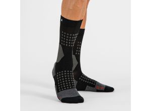 Sportful APEX PONOŽKY čierne/tmavosivé