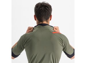 Sportful FIANDRE PRO bunda s kr. rukávom kaki