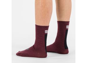 Sportful WOOL W 16 ponožky vínové/čierne