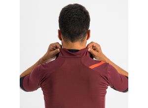 Sportful Fiandre Light NoRain bunda s kr. rukávom  vínovočervená