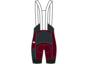 Sportful Supergiara dámske kraťasy s trakmi tmavočervené