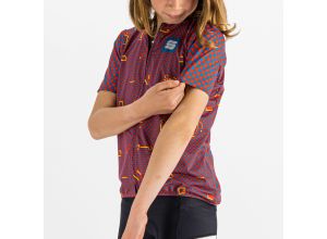 Sportful Checkmate Detský dres modrý/červený