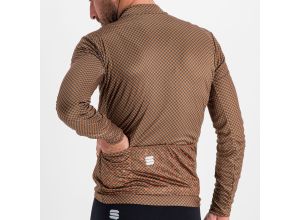 Sportful CHECKMATE THERMAL dres kožený/antracitový/červený grepfruit