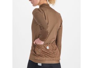 Sportful CHECKMATE THERMAL dámsky dres kožený/antracitový/červený grepfruit