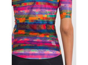 Sportful GLITCH BOMBER dámsky dres multicolor pink