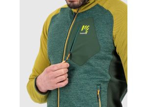 Karpos ODLE flíska tmavozelená/zlatohnedá