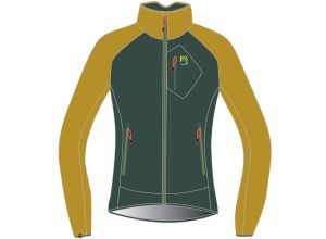 Karpos ODLE flíska tmavozelená/zlatohnedá