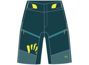 Karpos Rapid Baggy Kraťasy modrozelené/žlté fluo