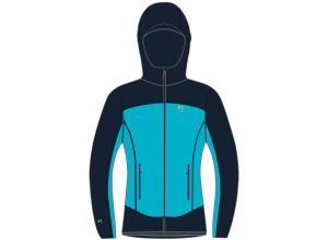 Karpos Parete Dámska Bunda tyrkysová/čierna