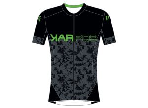 Karpos JUMP dres Black/Ombre Blue/Green Fluo