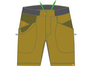 Karpos Noghera Bermudy žltozelené