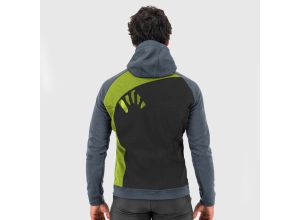 Karpos PRAMPER mikina flíska čierna/bridlicová/limetková