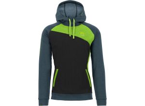 Karpos PRAMPER mikina flíska čierna/bridlicová/limetková