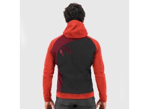 Karpos PRAMPER mikina flíska čierna/grenadína/červená