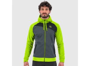 Karpos PRAMPER Zip mikina bridlicová/limetková/čierna