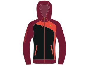 Karpos PRAMPER Zip mikina čierna/červená/grenadína