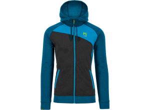Karpos PRAMPER Zip mikina čierna/morská/modrá