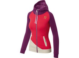 Karpos PRAMPER HOODIE ZIP dámska flíska gerániová červená/fialová