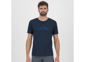 Karpos Loma Print Tričko tmavomodré/oranžové