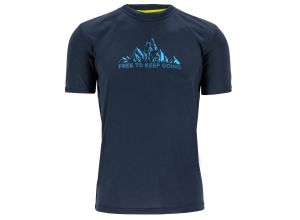 Karpos Loma Print Tričko tmavomodré/oranžové