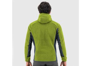 Karpos 80&rsquo;S mikina flíska limetková/bridlicová