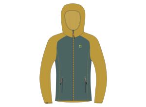 Karpos AMBRIZZOLA mikina so zipsom North Atlantic/Lemon Curry