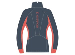 Karpos PIZZOCCO EVO dámska flíska so zipsom Vintage Indigo/Hot Coral