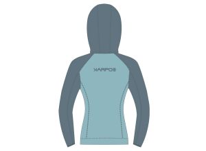 Karpos AMBRIZZOLA dámska mikina so zipsom Aquamarine/Spring Lake