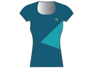 Karpos Nuvolau Dámske Tričko modré/tyrkysové