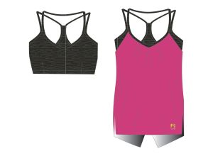 Karpos Pian Di Cengia Evo Dámske Tielko ružové/čierne