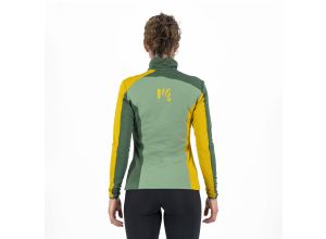 Karpos FEDERA HALF-ZIP dámska flíska FROSTY S./tmavozelená/zlatohnedá