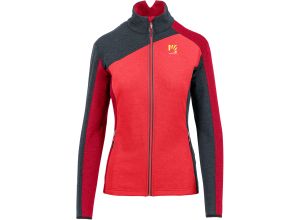 Karpos FEDERA FULL-ZIP dámska flíska ružová/atrament/červená