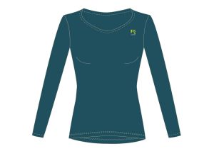 Karpos LOMA dámske tričko s dlhým rukávom Corsair/Adriatic Blue/Lemon Curry