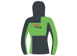 Karpos NUVOLAU KID mikina so zipsom Jasmine Green/Ombre Blue