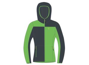 Karpos NUVOLAU KID mikina so zipsom Jasmine Green/Ombre Blue