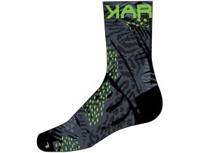 Karpos Green Fire Ponožky tmavosivé/zelené fluo